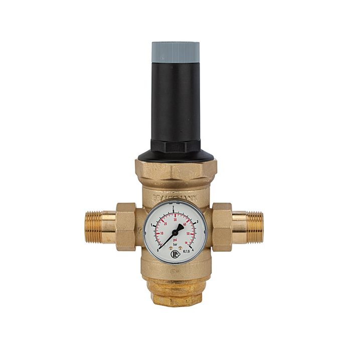 RIEGLER Pressure regulator, potable water, DVGW not nec., R 3/4, 0.5-2bar