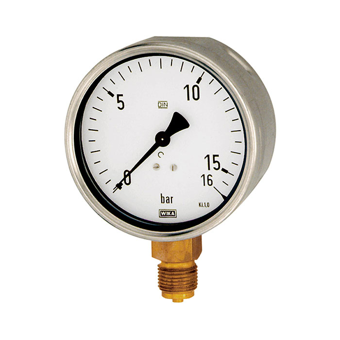 RIEGLER Manometer, Robustausführung, G 1/2 unten, 0 - 1000,0 bar, Ø 100