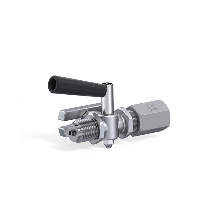 RIEGLER Block valve pressure gauge, taps - tension sleeve, G 1/2