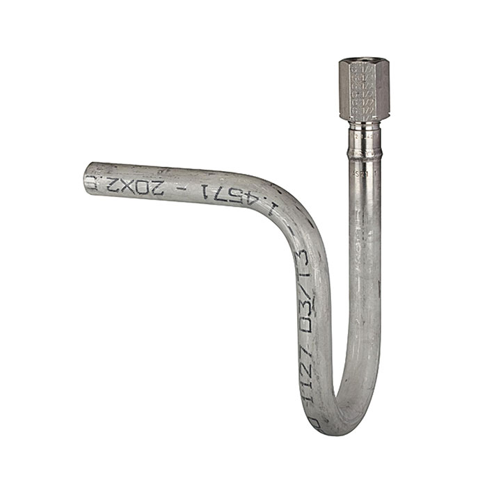 RIEGLER Syphon in U shape, welded connection, G 1/2, CrNi steel 1.4571