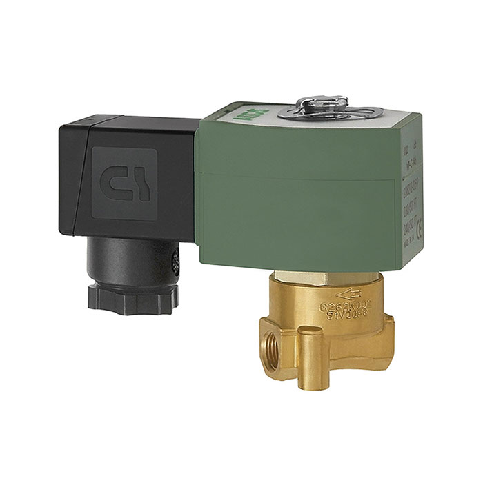 RIEGLER 2/2-way solenoid valve, NC, directly operated, 24 V DC, G 1/4