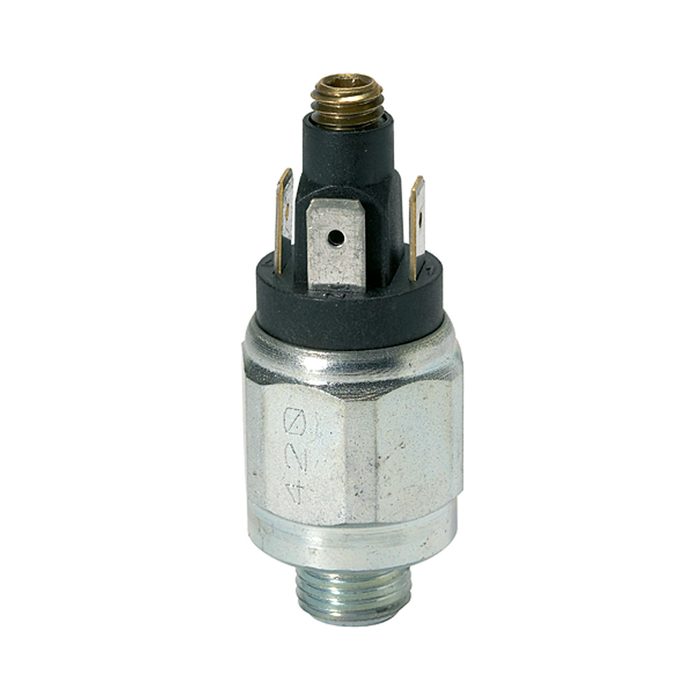RIEGLER Druckschalter, Wechselkontakt, Stahl ver., 42 V, G 1/4, 0,5-2 bar