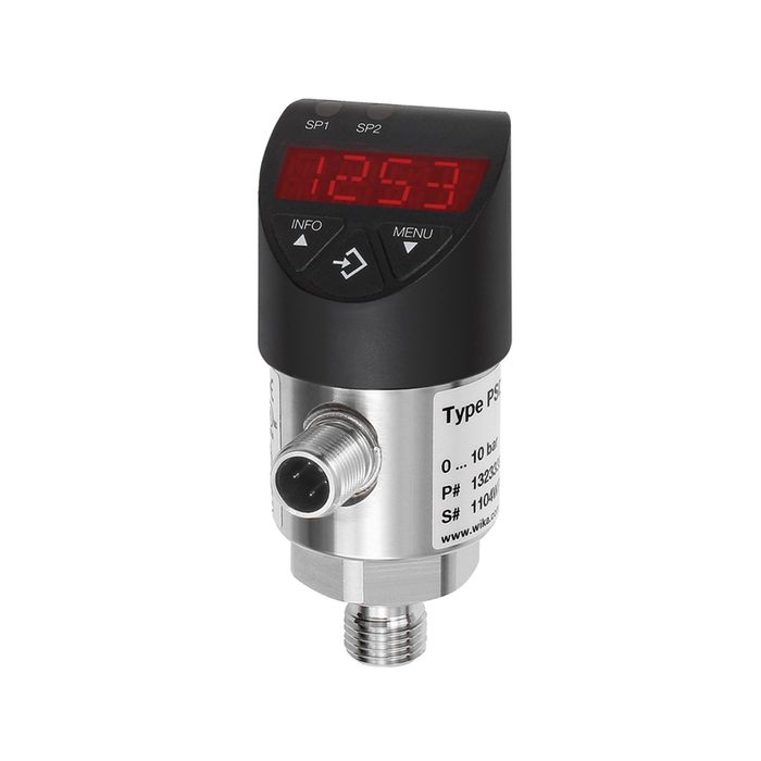 RIEGLER Electr. pressure switch, Digital display, M12x1, G 1/4, 0-6 bar