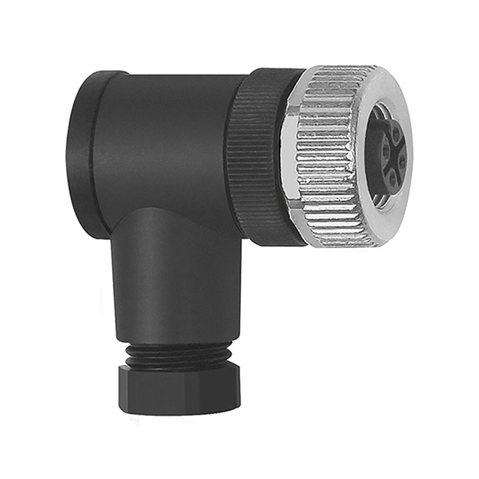 RIEGLER Angled connection plug, 4-pole, without cable