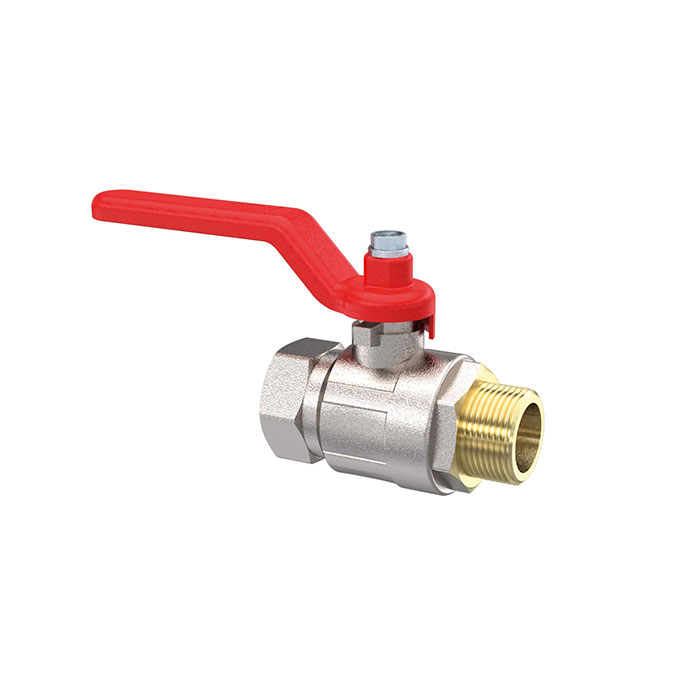 RIEGLER Ball valve, Standard type, IT/ET, nickel-plated brass, G 1 1/4