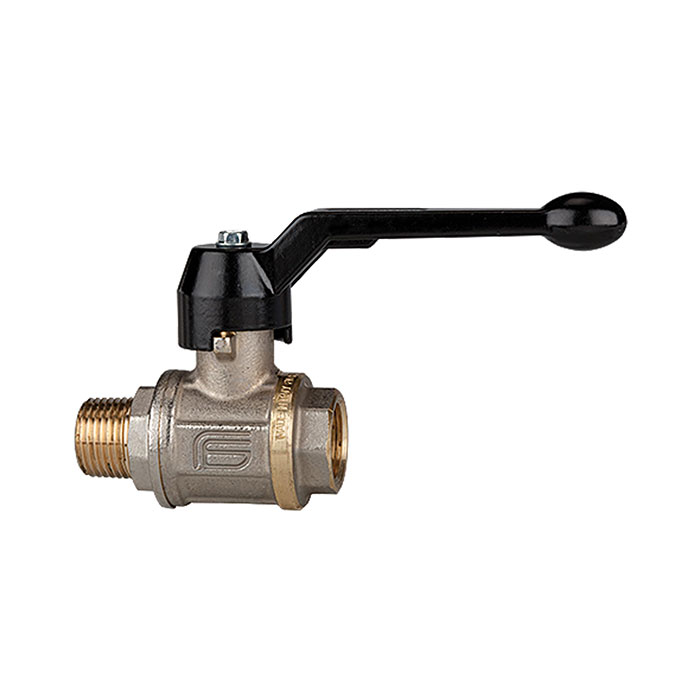 RIEGLER Ball valve heavy duty design, Manual lever, IT/ET, G/R 3/8