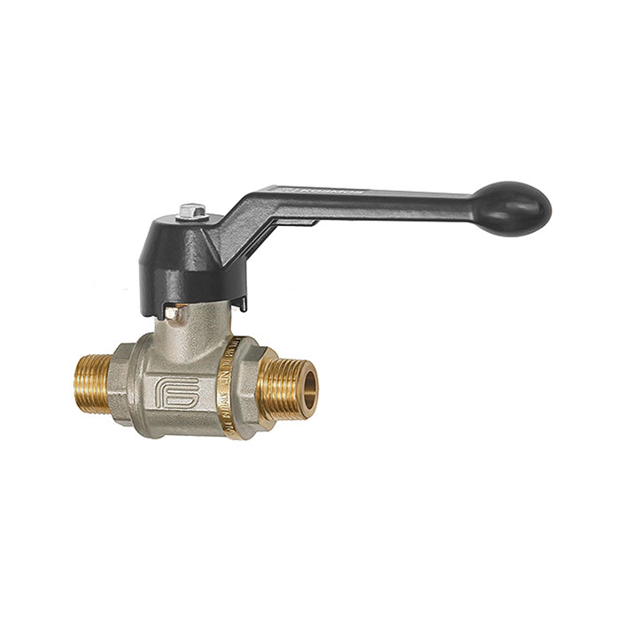 RIEGLER Ball valve heavy duty design, Manual lever, ET/ET, R 1 1/2