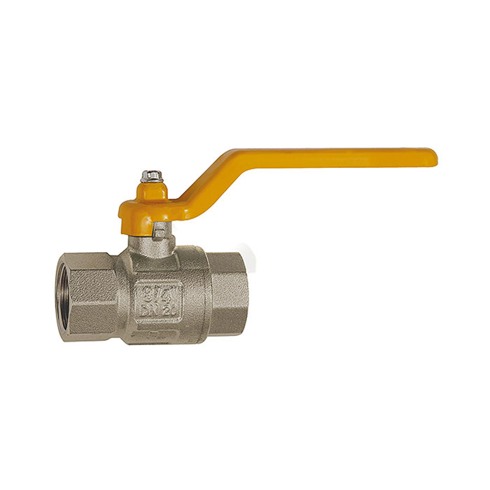 RIEGLER Ball valve EN 331 DVGW, Hand lever, nickel-plated brass, Rp 1 1/4