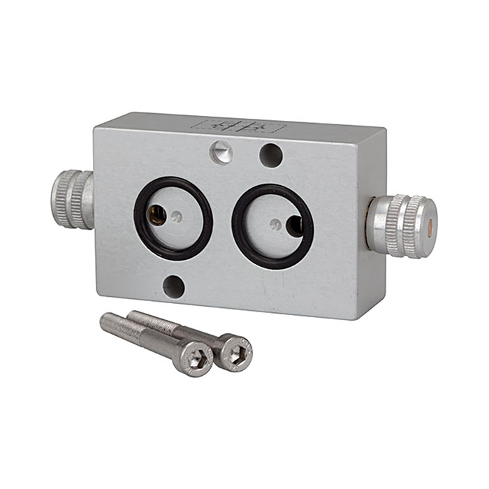 RIEGLER Throttle plate for NAMUR valves, 5-way, Knurled screw