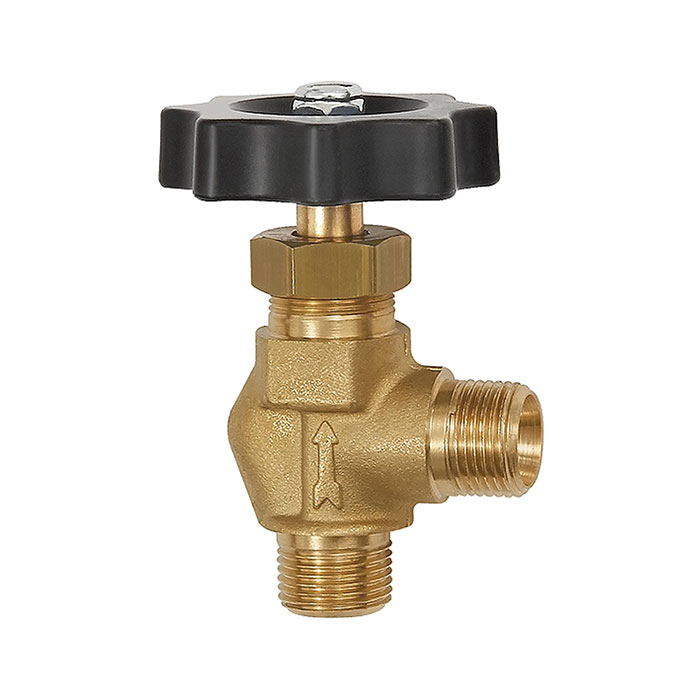 RIEGLER Corner blocking valve, Brass, ET, G 3/8, DN 8
