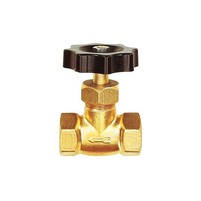 RIEGLER Needle valve, Brass, with fine control, G 1/2 IT, DN 4