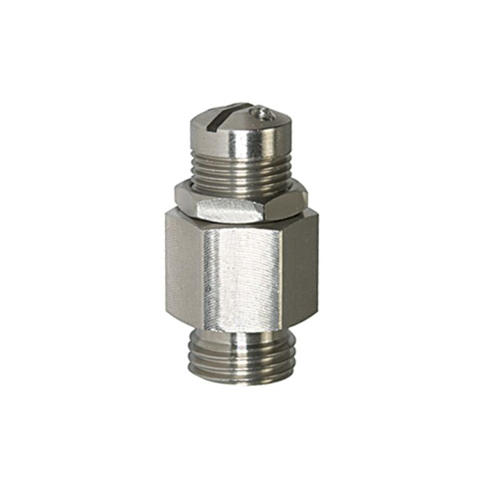 RIEGLER Mini bleeder valve, 1.4305, G 1/4, Trigger pressure 1 - 4 bar