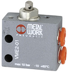 RIEGLER 3/2-Wege-Miniaturventil, mechanisch, Stößel, NC, M5 seitlich