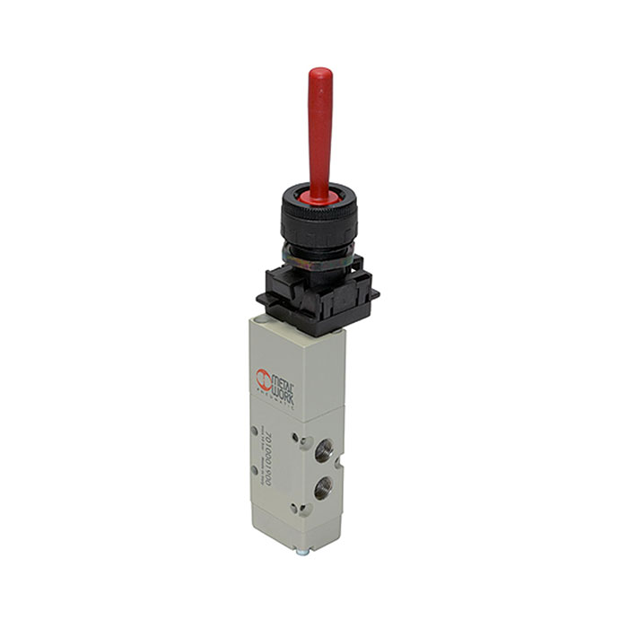 RIEGLER 5/2-way valve, manual, Manual lever, monostable, G 1/8