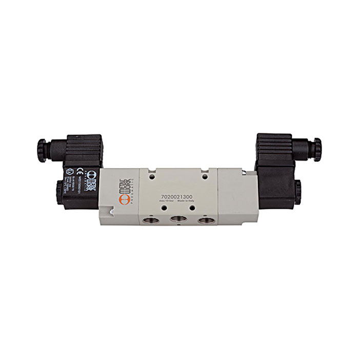 RIEGLER 5/2-Wegeventil, elektropneumatisch, bistabil, G 1/2, 24 V DC