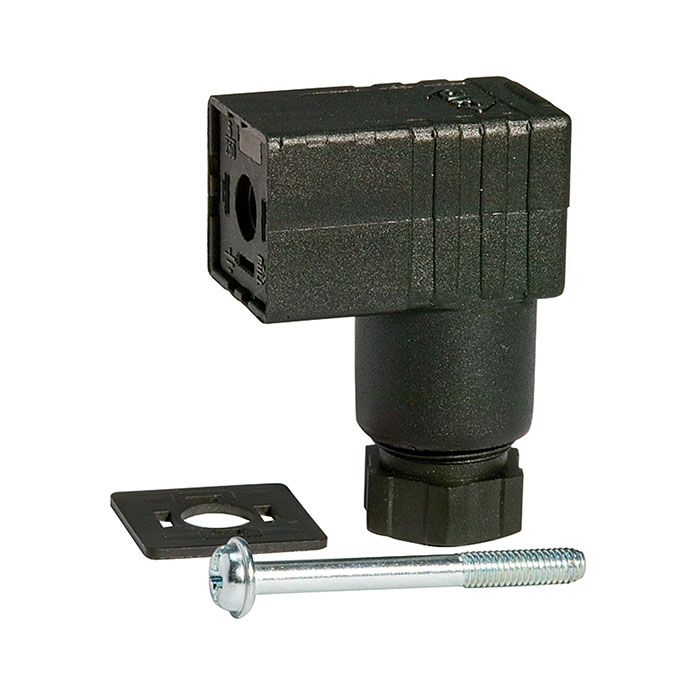 RIEGLER Equipment plug for mini solenoid valve 15 mm, PG 9 C shape