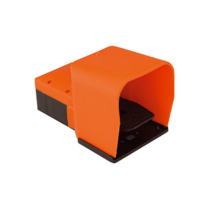 RIEGLER 5/2-way foot valve, bistable, engaging with foot guard, G 1/4