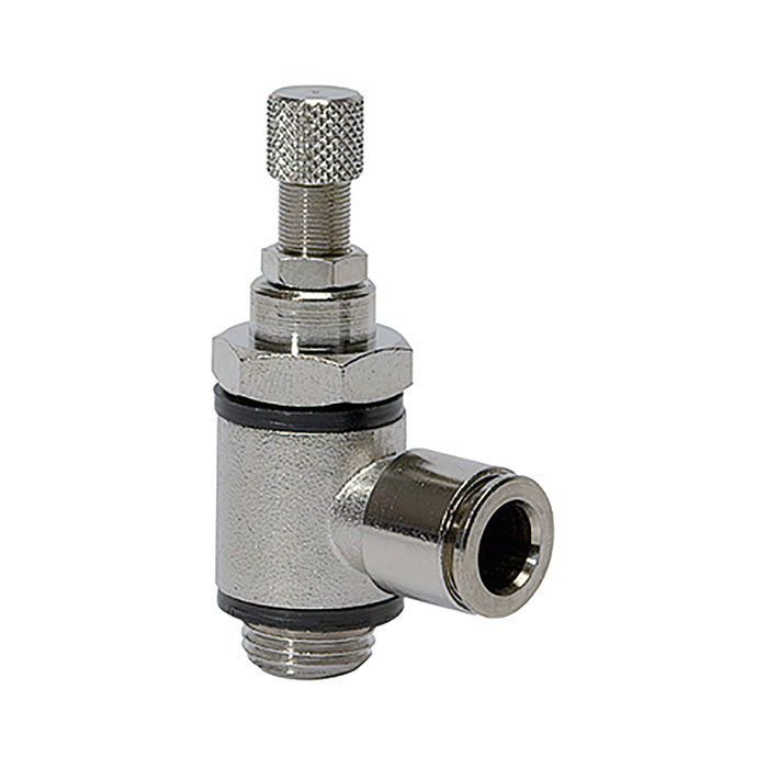 RIEGLER Throttle check valve, Supply air throttle,push-in conn.hose 6, M5