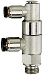 RIEGLER Stopper valve pneumatically actuated, G 1/2, Plug connector 12/4