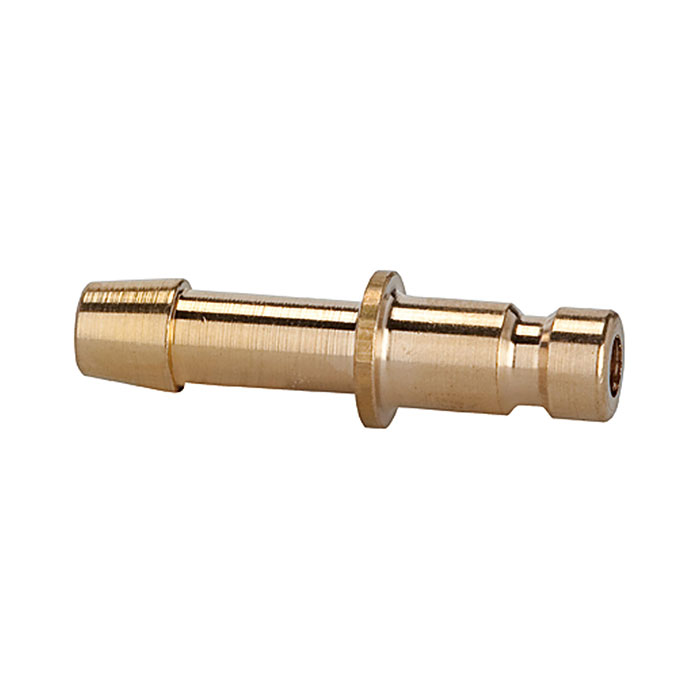 RIEGLER Plug-in connector for coupl. I.D. 2.7 bright brass, Sleeve I.D. 4