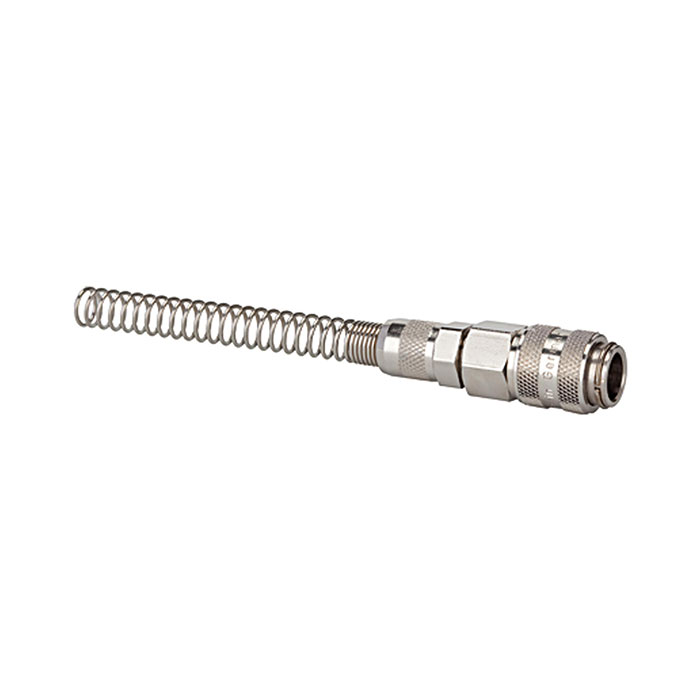 RIEGLER Quick-connect coupl. I.D. 5, nickel-plated brass, rigid, Hose 6x4