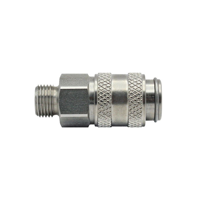 RIEGLER Quick-connect coupling I.D. 5, St. steel 1.4305, G 1/8 ET