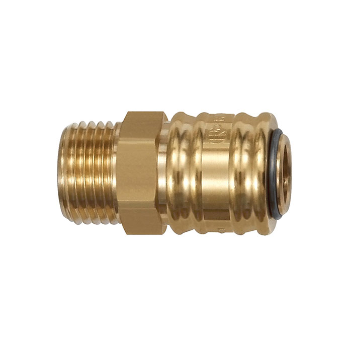 RIEGLER Quick-connect coupling I.D. 7.2, bright brass, G 1/8 ET