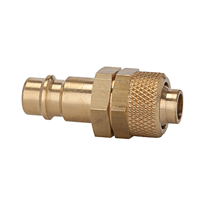RIEGLER Nipple for couplings I.D. 7.2 - 7.8, bright brass, for hose 12x9