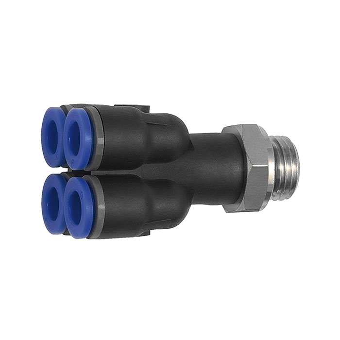 RIEGLER Multi-distributor »Blue Series«, 4-fold, rotating, G 1/8 o.