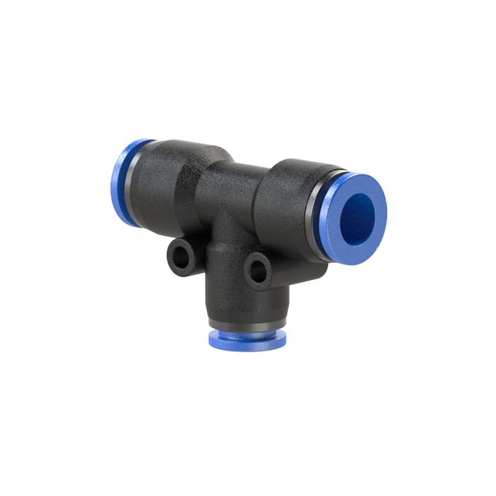 RIEGLER Push-in T-connector »Blue Series«, reducing, hose ext. Ø 2x8/1x6
