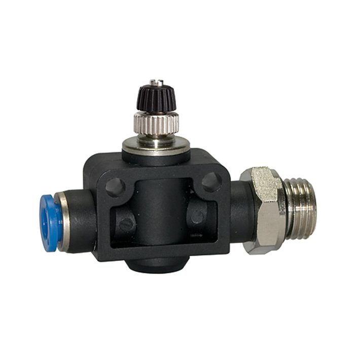 RIEGLER Throttle check valve »Blue Series«, Straight, G 1/2 o.