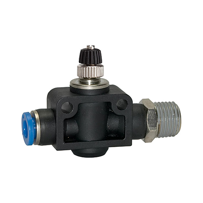 RIEGLER Throttle check valve »Blue Series«, Straight, R 3/8 o.