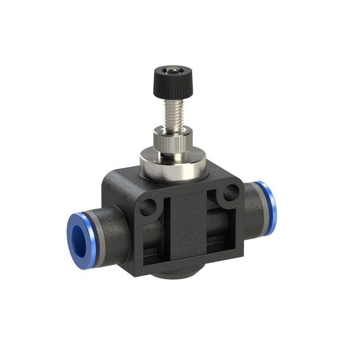 RIEGLER Throttle check valve »Blue Series«, Plug connector, hose ext. Ø 8