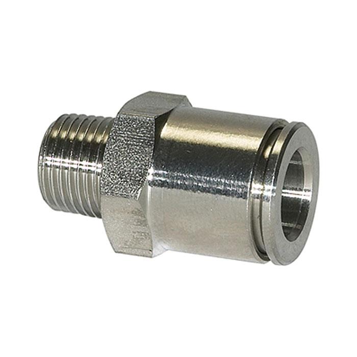 RIEGLER Straight push-in fitting, R 1/2 o., for hose exterior Ø 12 mm