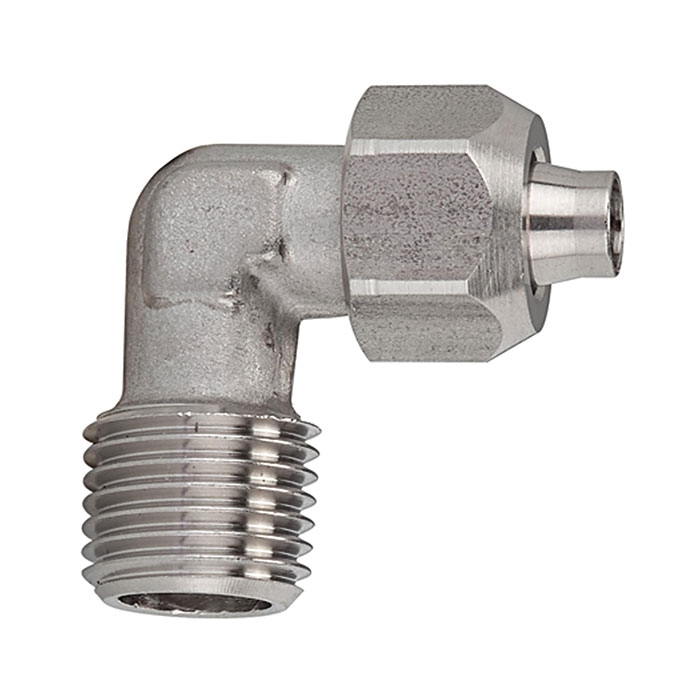 RIEGLER Angled screw-in fitting, R 1/8 o., for hose 6/4 mm, AF 12/10