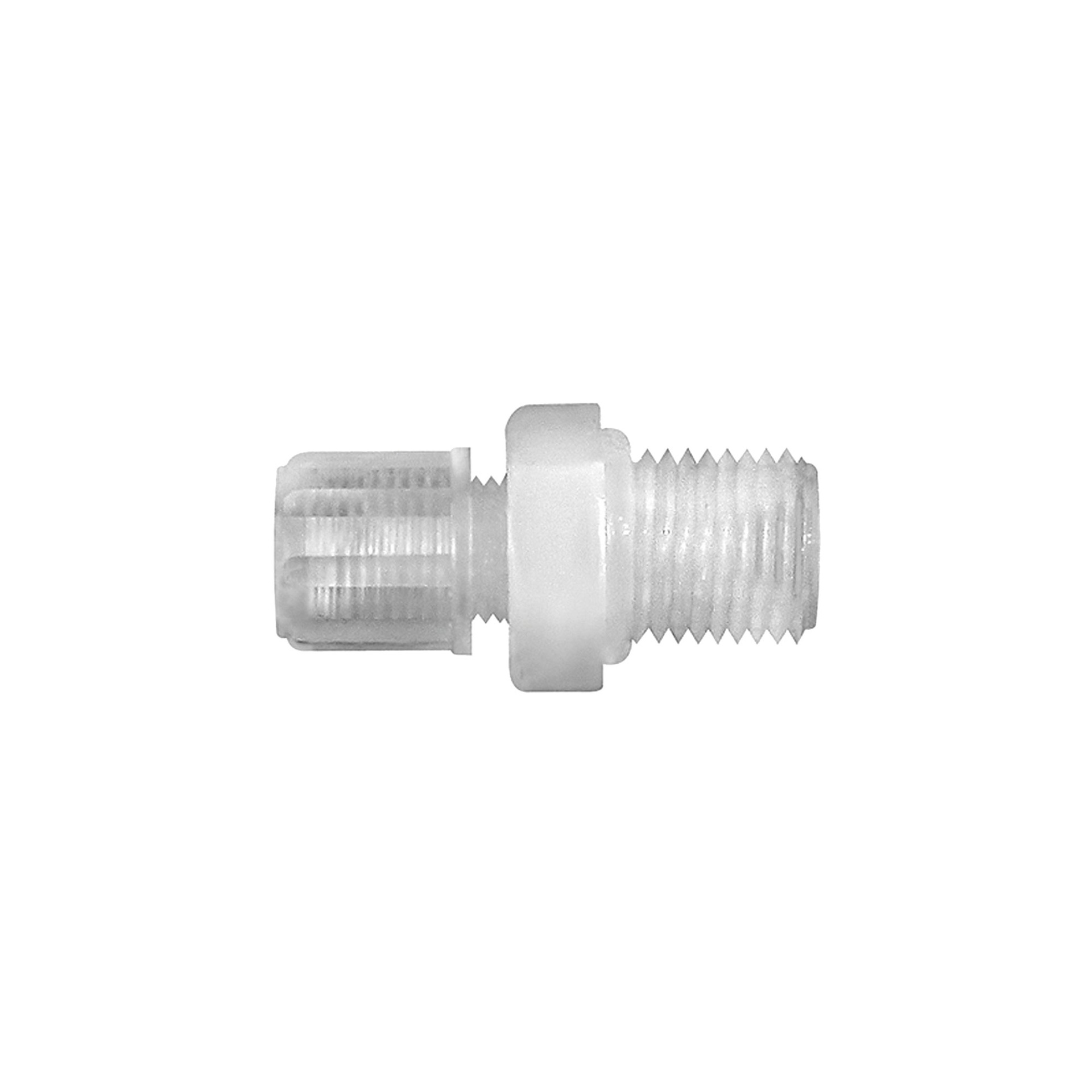 RIEGLER Straight screw-in fitting, G 1/8 o., for hose 8/10 mm, AF 19, PFA