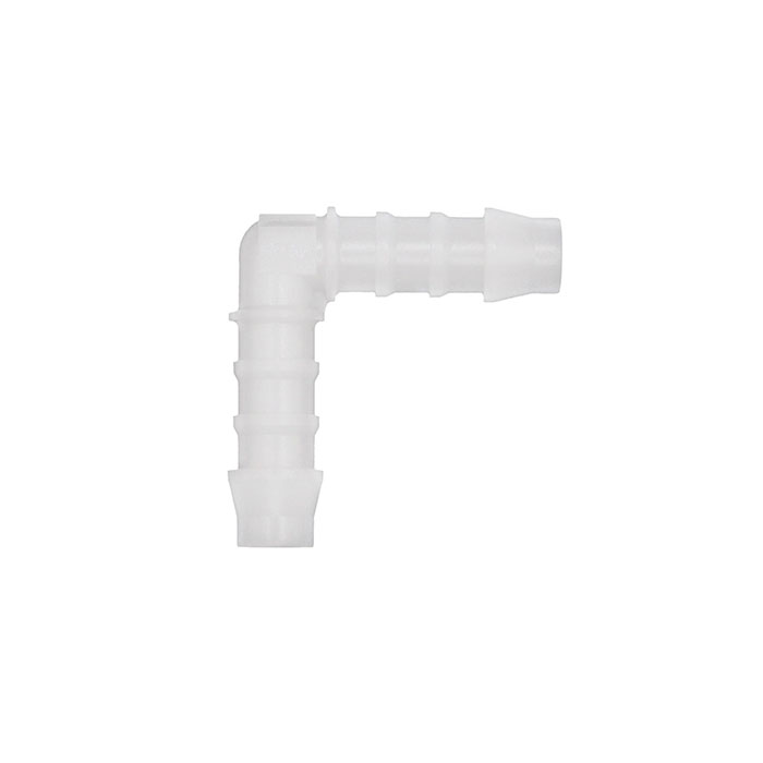 RIEGLER Angled hose fitting supports, for hose I.D. 4 mm, POM