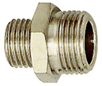 RIEGLER Double threaded nipple, G 3 o., G 3 o., nickel-plated brass