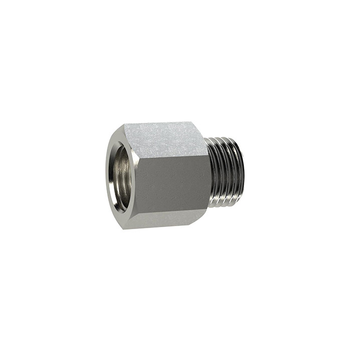 RIEGLER Extension piece, short, G 1/8 o., G 1/8 i., nickel-plated brass