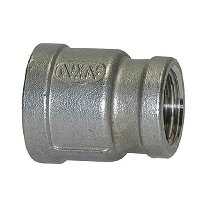 RIEGLER Reducing sleeve, round, G 1/2 i., G 3/8 i., Stainless steel