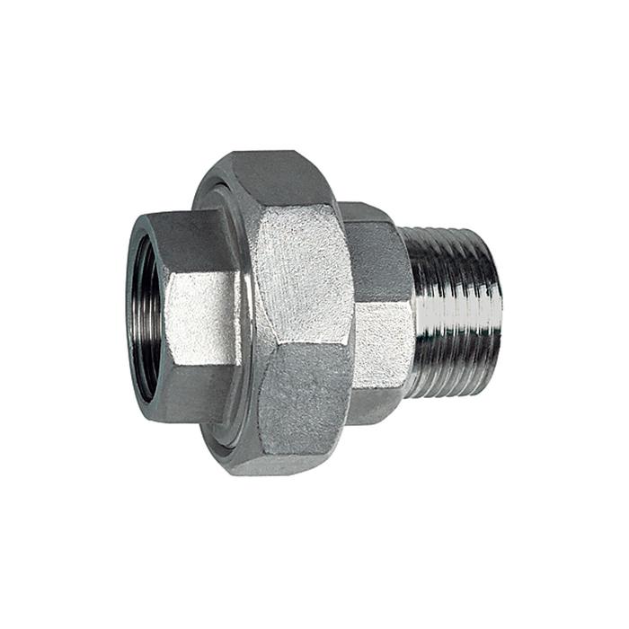 RIEGLER Removable Double threaded nipple, IT / ET, flat sealing, G 2