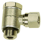 RIEGLER Pivoting angled fitting, G 1/4 o., Pipe exterior Ø 6 mm