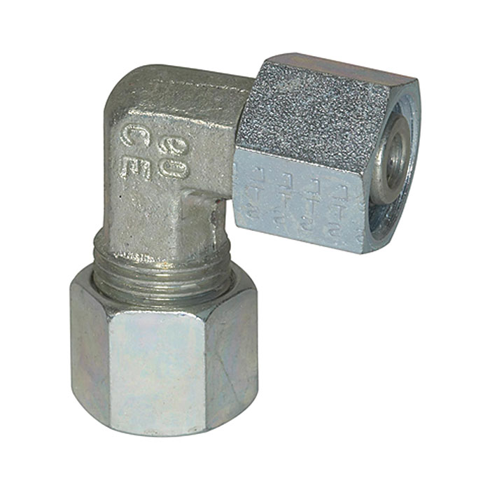 RIEGLER Adjustable angle fitting, Pipe exterior Ø 6 mm, galvanised steel
