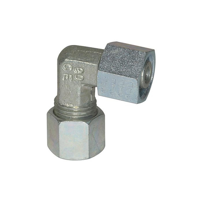 RIEGLER Adjustable angle fitting, Pipe exterior Ø 8 mm, galvanised steel