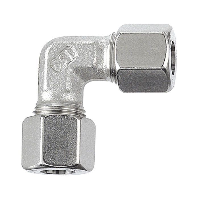 RIEGLER Angled fitting, Pipe exterior Ø 18 mm, Stainless steel 1.4571