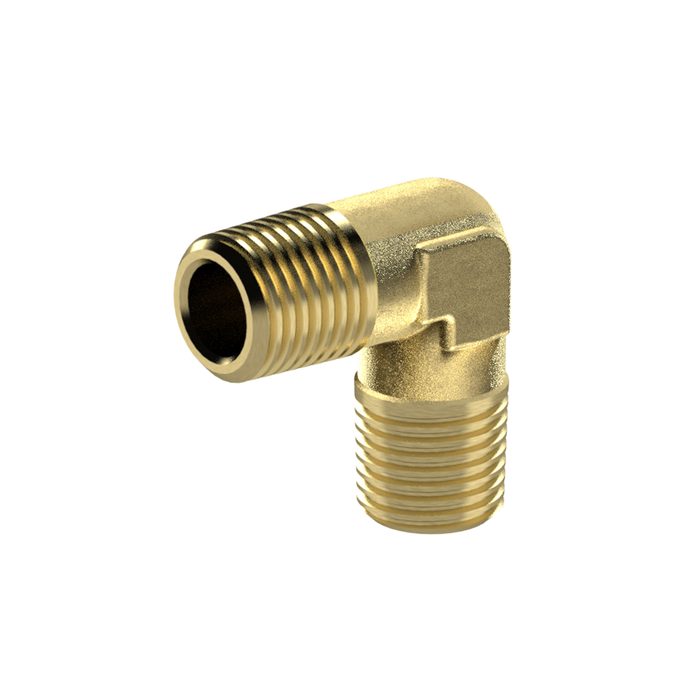 RIEGLER Angled piece, exterior / exterior, R 3/8, AF 17, Bright brass