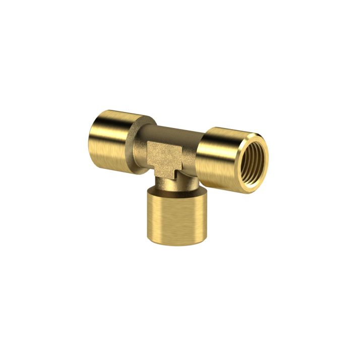 RIEGLER T-piece, Interior/interior/interior, G 1/4, AF 13, Bright brass