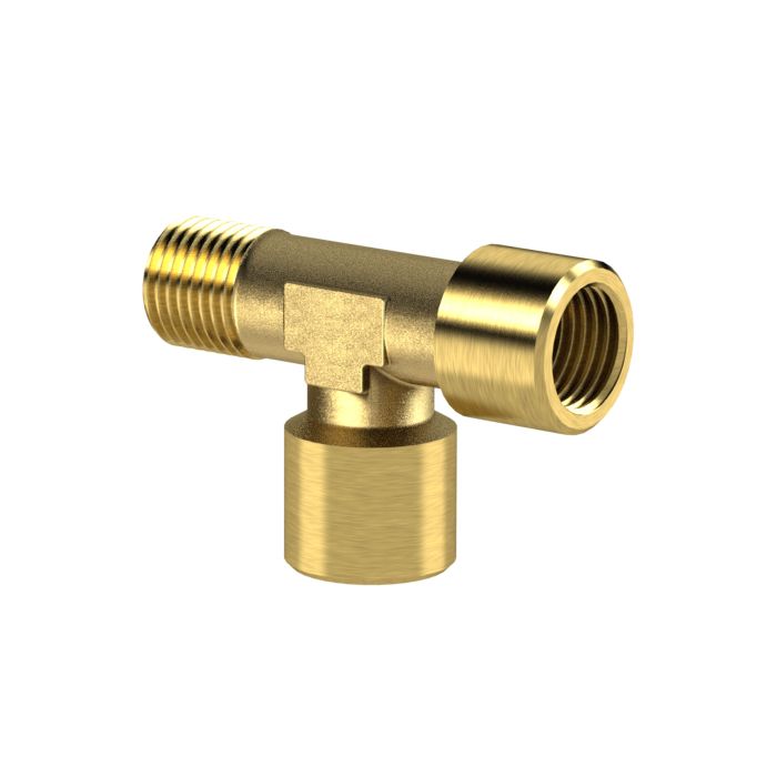 RIEGLER T-piece, Interior/interior/exterior, G/R 3/8, AF 17, Bright brass