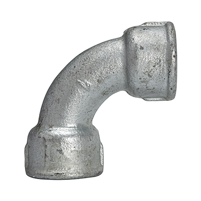 RIEGLER Elbow 2a, short, 90°, IT/IT, Rp 1, black malleable cast iron