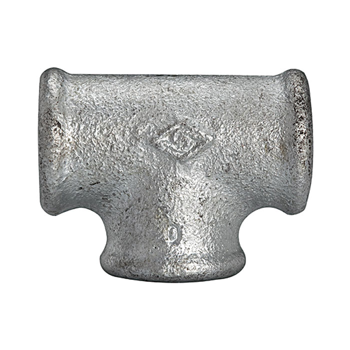 RIEGLER T-piece 130, IT/IT/IT, Rp 1 1/2, black malleable cast iron